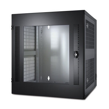 APC AR100 NetShelter 13U Wallmount Rack Cabinet Glass Door Double Hinged Server Depth